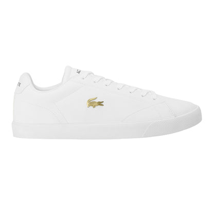 Off White - Front - Lacoste Mens Lerond Pro Logo Leather Trainers