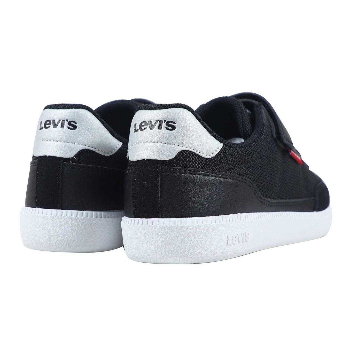 Black-Silver - Back - Levis Childrens-Kids Jackson Trainers