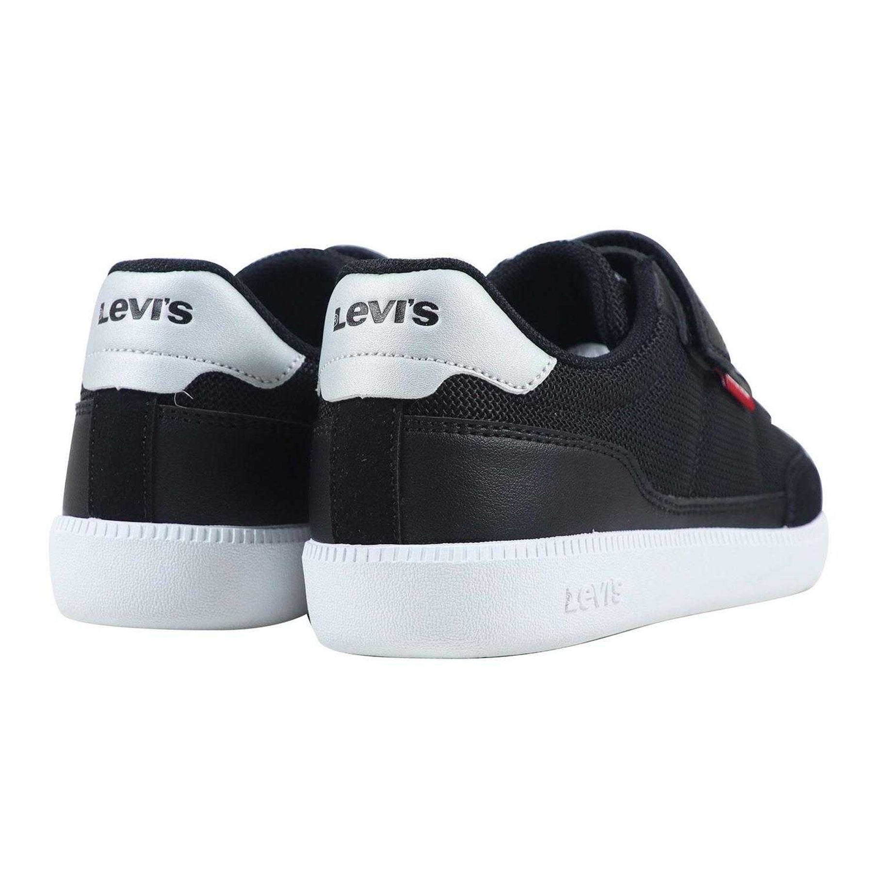 Black-Silver - Back - Levis Childrens-Kids Jackson Trainers