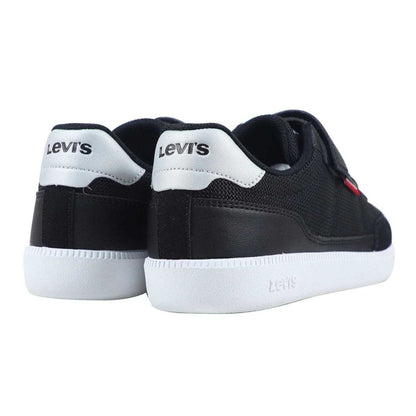 Black-Silver - Back - Levis Childrens-Kids Jackson Trainers