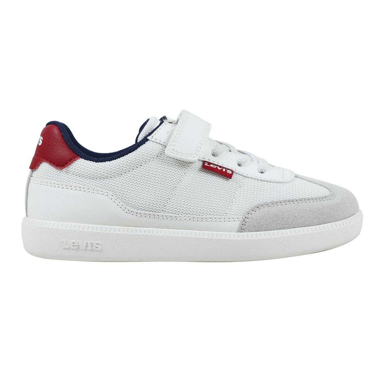 White-Red - Front - Levis Childrens-Kids Jackson Trainers