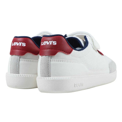 White-Red - Back - Levis Childrens-Kids Jackson Trainers