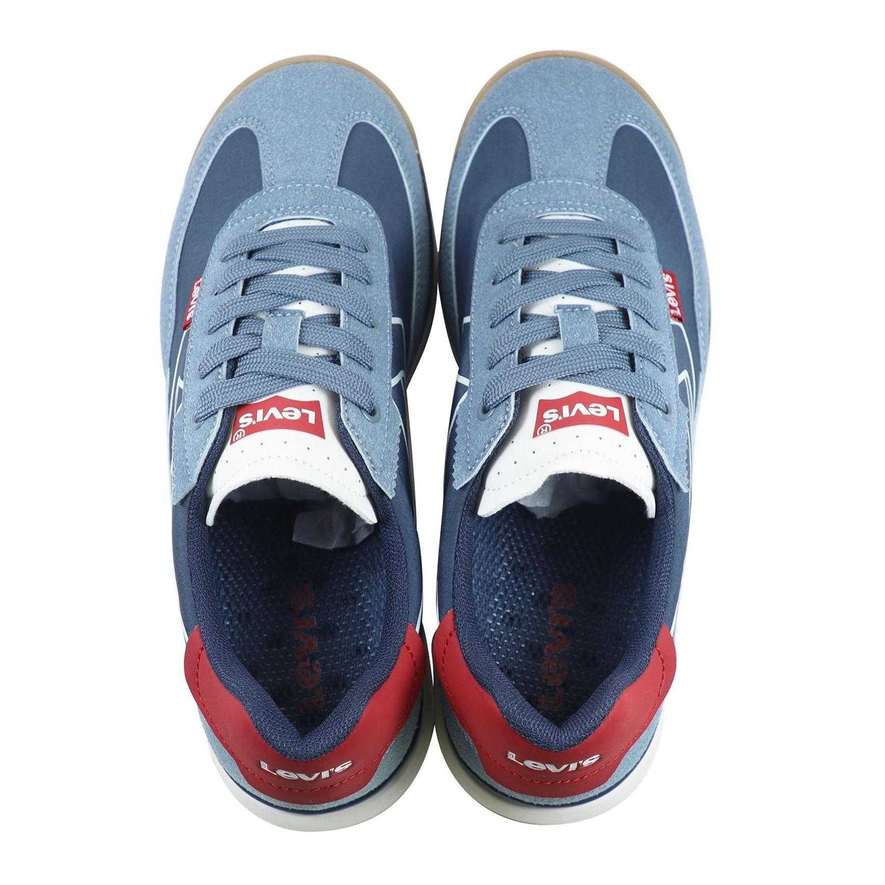 Navy-Red - Lifestyle - Levis Childrens-Kids Running Trainers