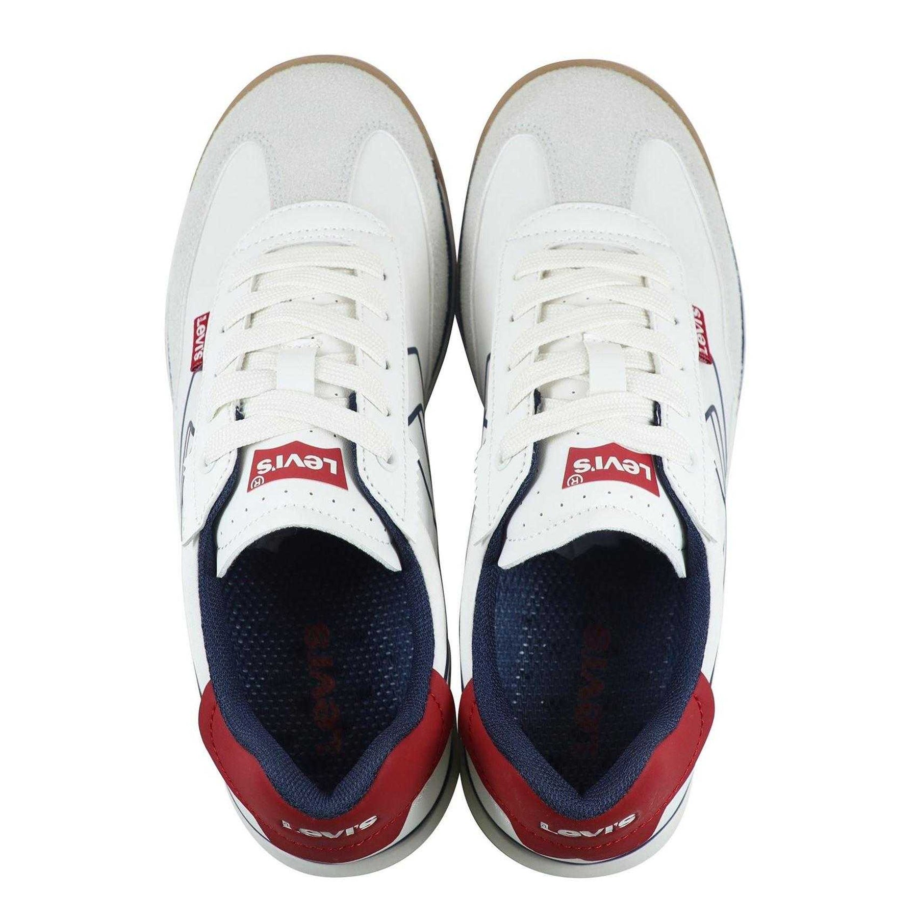 White-Navy - Lifestyle - Levis Childrens-Kids Running Trainers