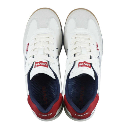 White-Navy - Lifestyle - Levis Childrens-Kids Running Trainers