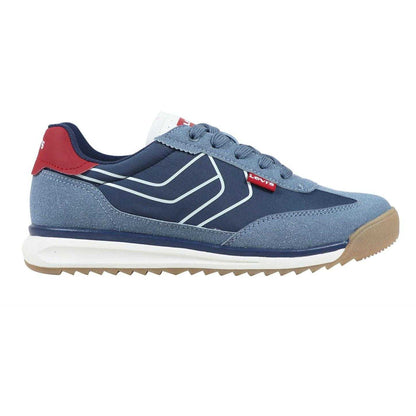 Navy-Red - Front - Levis Childrens-Kids Running Trainers