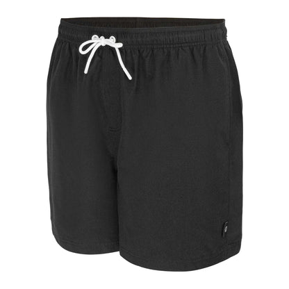 Black - Side - Hot Tuna Mens Plain Swim Shorts