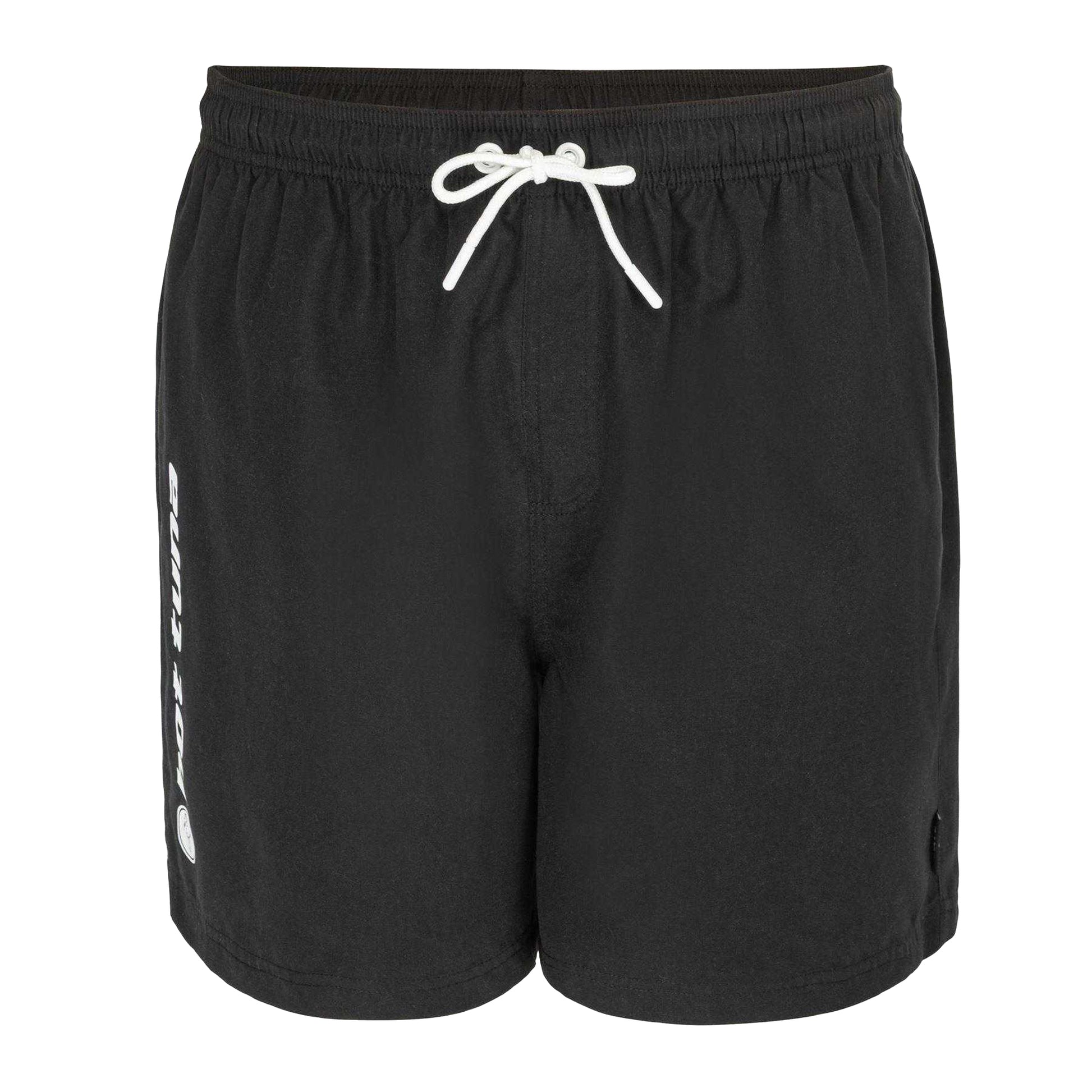 Black - Front - Hot Tuna Mens Plain Swim Shorts