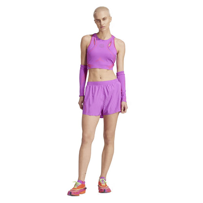 Purple - Pack Shot - Adidas Womens-Ladies Cropped Sleeveless Athletic Jersey