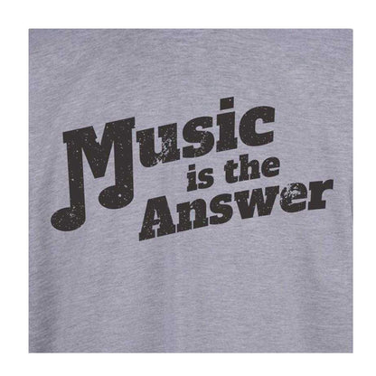 Grey - Side - AWD Unisex Adult Music Is The Answer T-Shirt