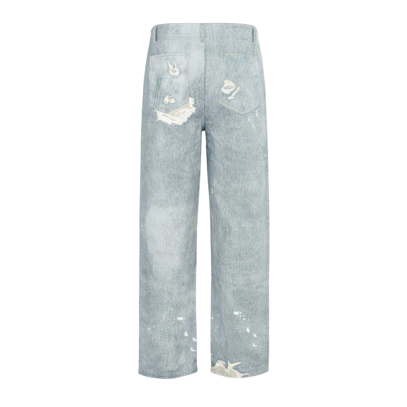 Blue - Back - Firetrap Mens Relaxed Fit Jeans