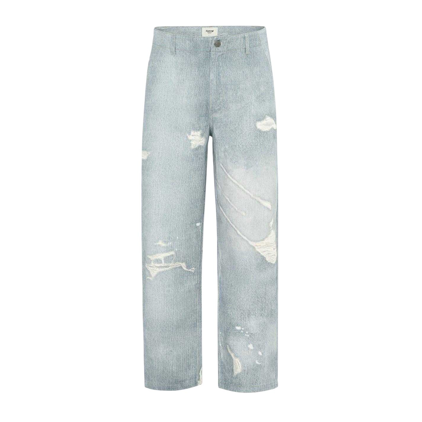 Blue - Front - Firetrap Mens Relaxed Fit Jeans