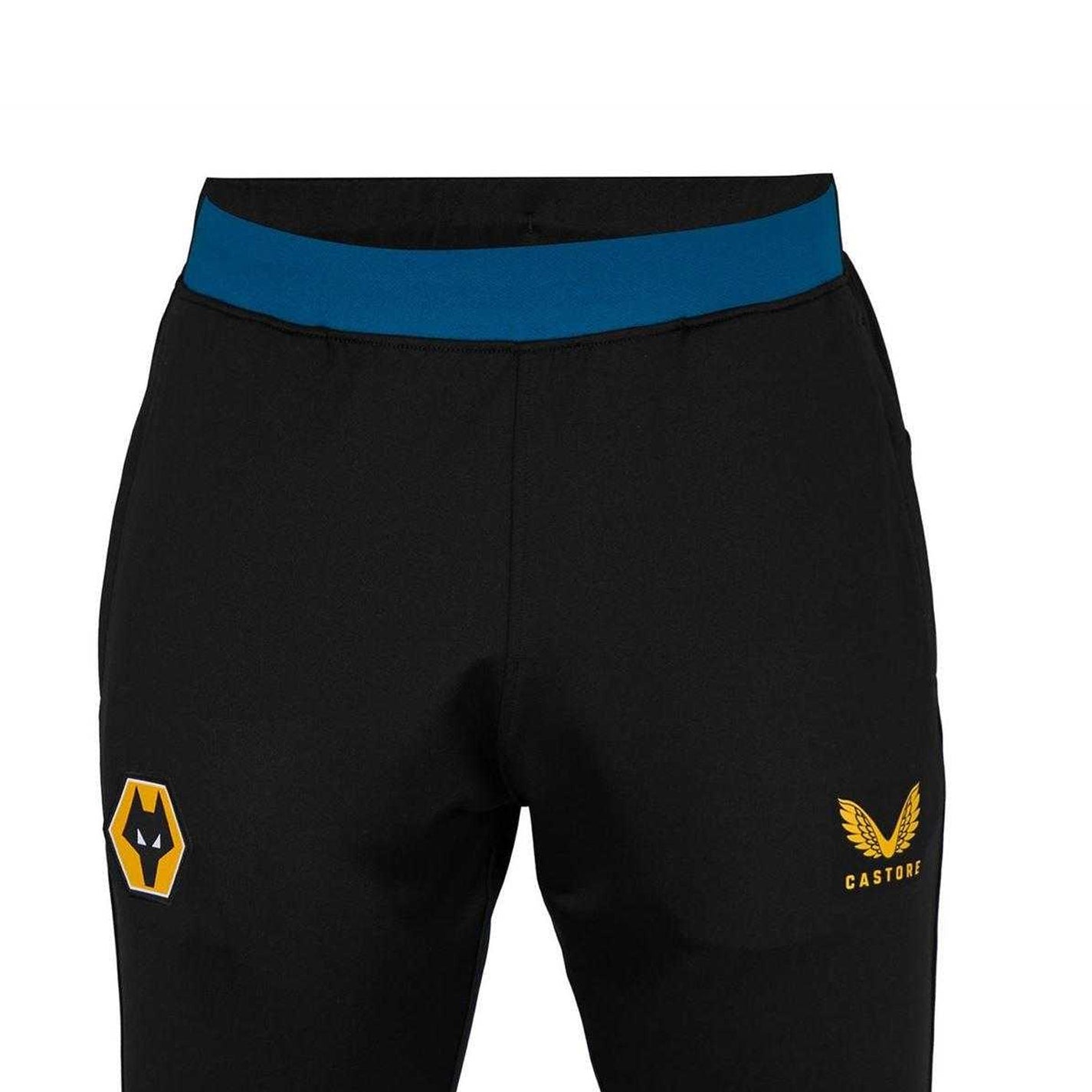 Caviar-Ink Blue - Side - Castore Mens Wolverhampton Wanderers FC Tracksuit Bottoms