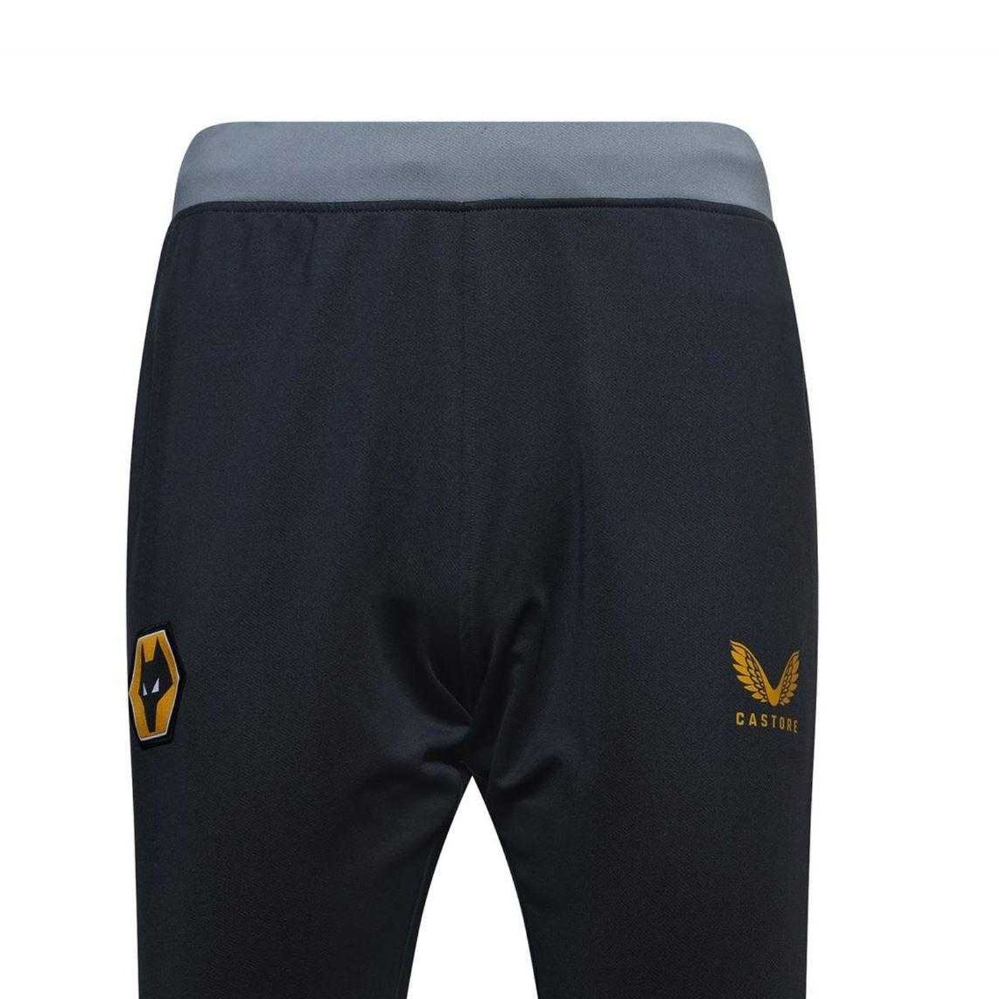 Tradewinds-Ebony - Side - Castore Mens Wolverhampton Wanderers FC Tracksuit Bottoms