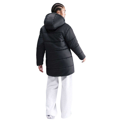 Black - Back - Nike Womens-Ladies Sportswear Classic Therma-Fit Hooded Loose Parka
