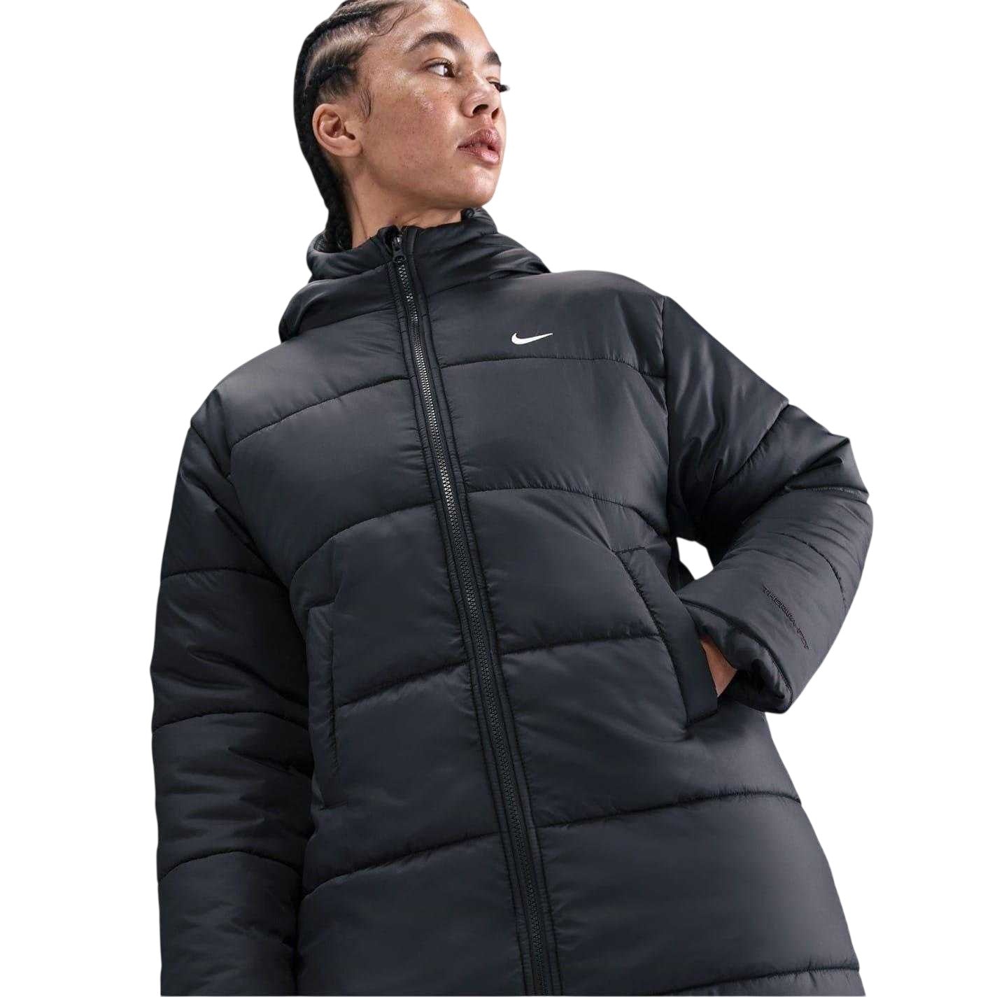 Black - Lifestyle - Nike Womens-Ladies Sportswear Classic Therma-Fit Hooded Loose Parka