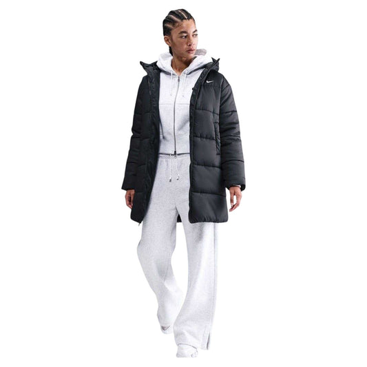 Black - Front - Nike Womens-Ladies Sportswear Classic Therma-Fit Hooded Loose Parka