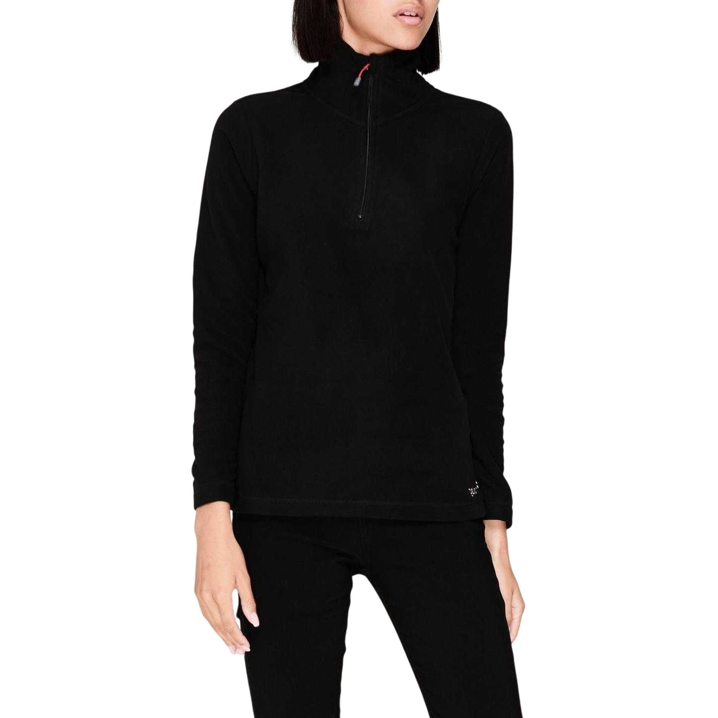 Black - Side - Gelert Womens-Ladies Microfleece Fleece Top