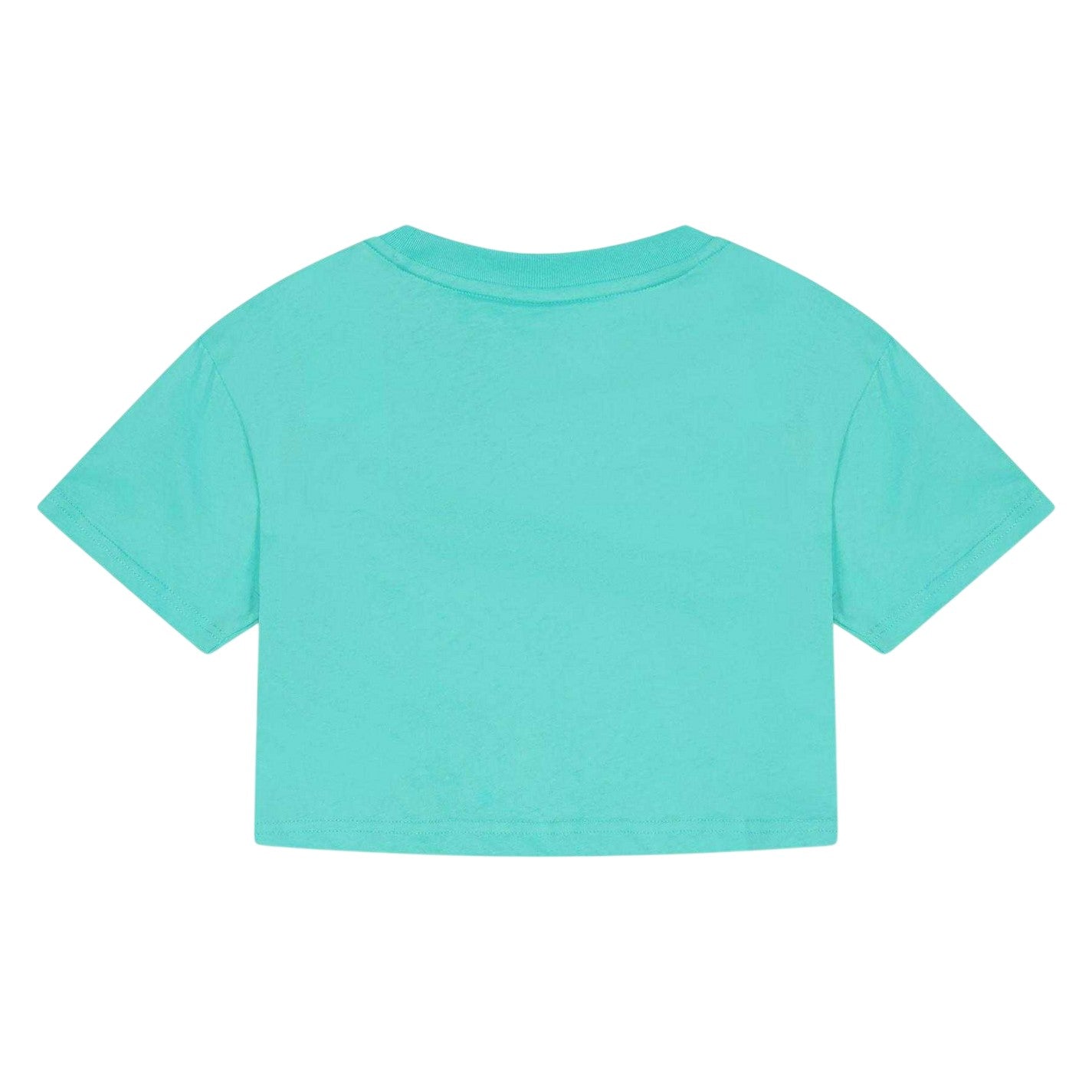 Aqua - Back - Puma Childrens-Kids Cotton Logo T-Shirt