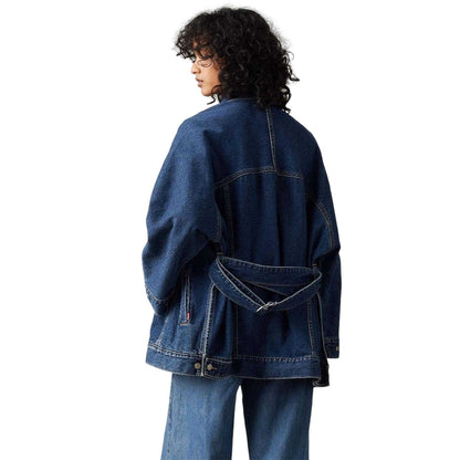 Denim - Back - Levis Womens-Ladies Denim Flap Pocket Trucker Jacket