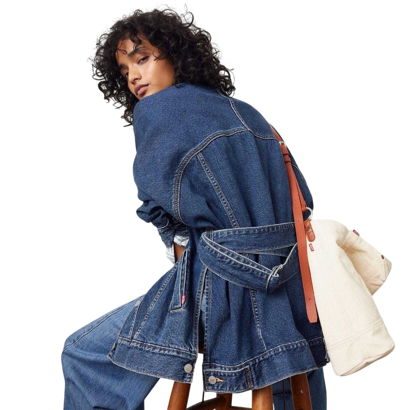 Denim - Lifestyle - Levis Womens-Ladies Denim Flap Pocket Trucker Jacket