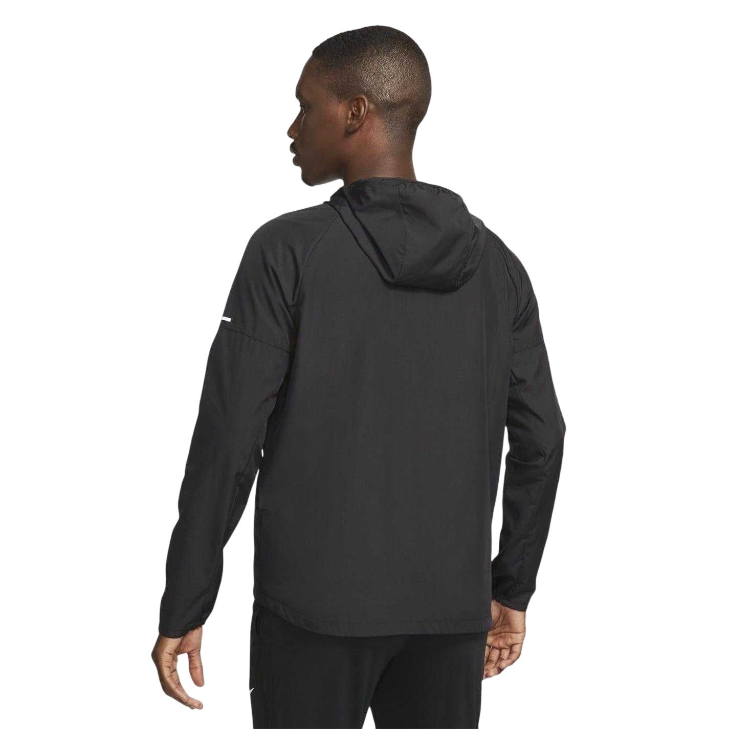 Black-Reflective - Back - Nike Mens Repel Miler Running Jacket