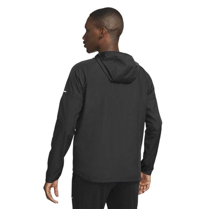 Black-Reflective - Back - Nike Mens Repel Miler Running Jacket
