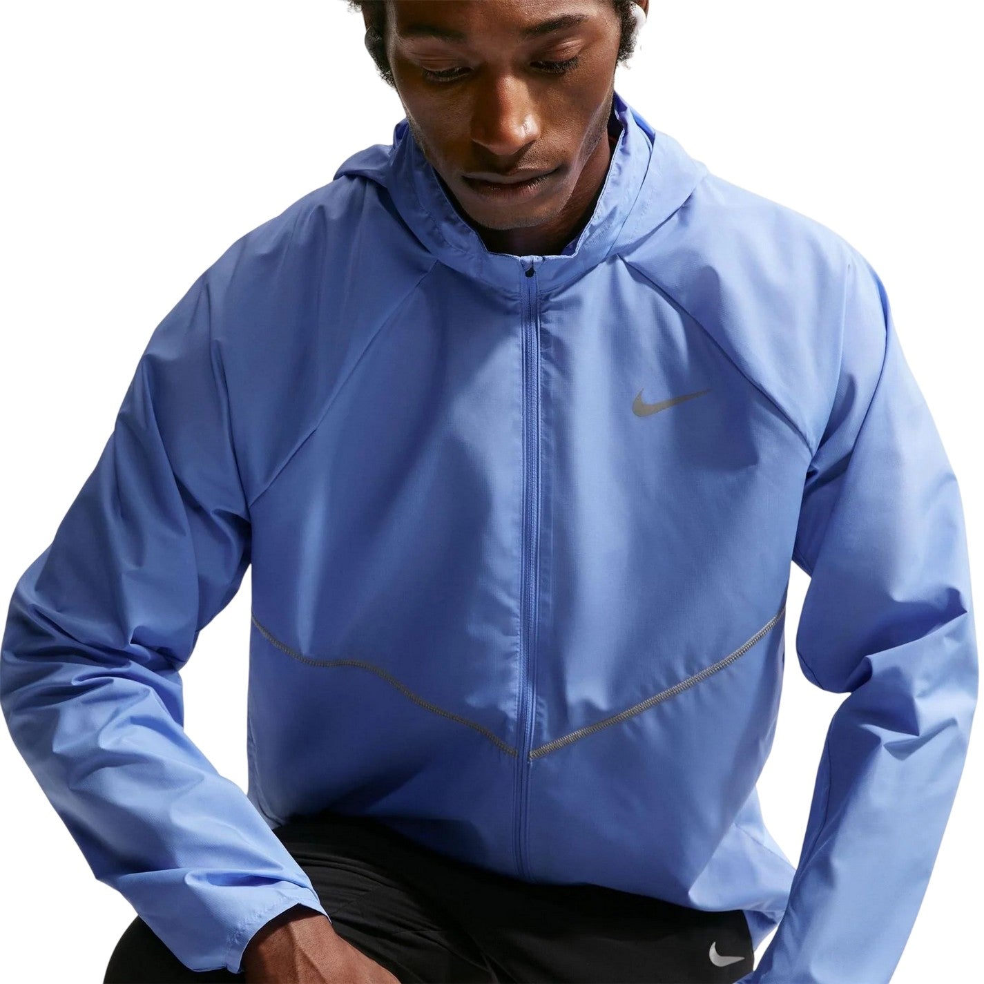 Royal Blue - Front - Nike Mens Repel Miler Running Jacket