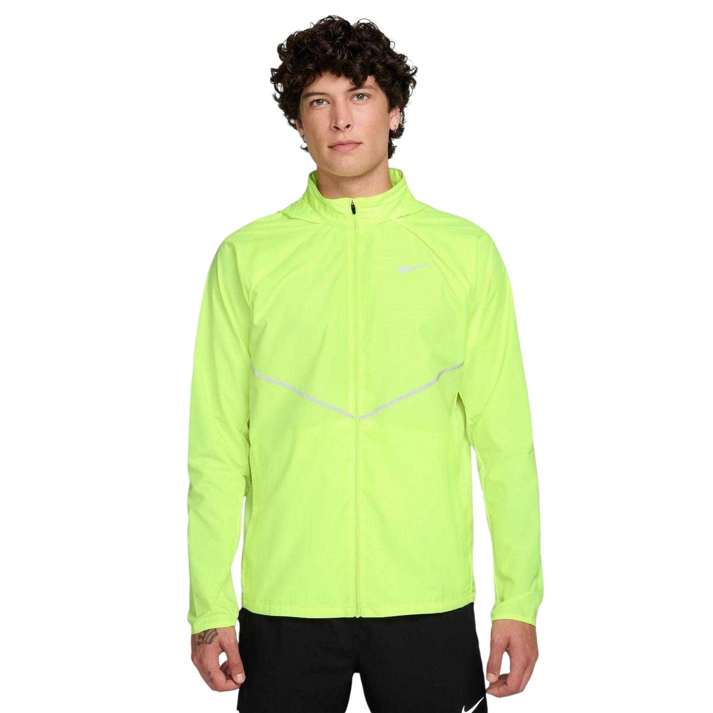 Green - Front - Nike Mens Repel Miler Running Jacket