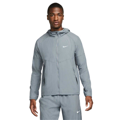 Smoke Grey - Front - Nike Mens Repel Miler Running Jacket