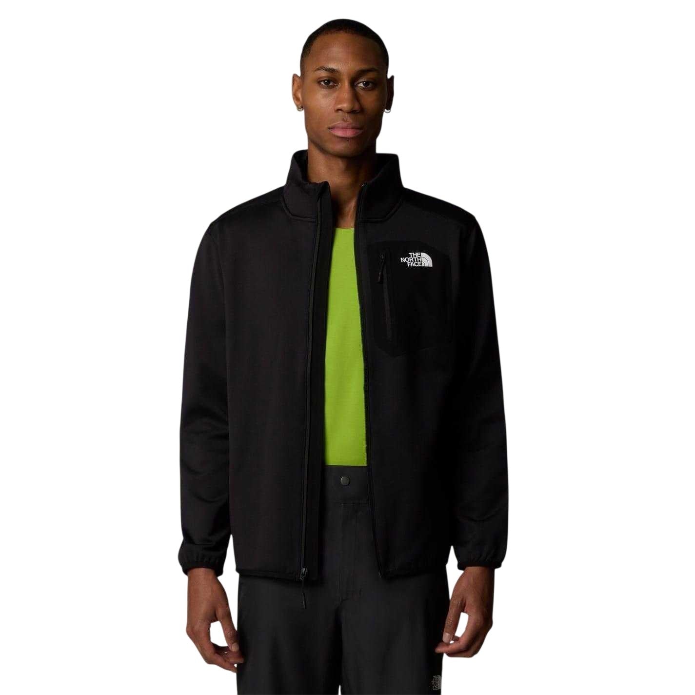 Black - Lifestyle - The North Face Mens Crest Full Zip Fleece Jacket