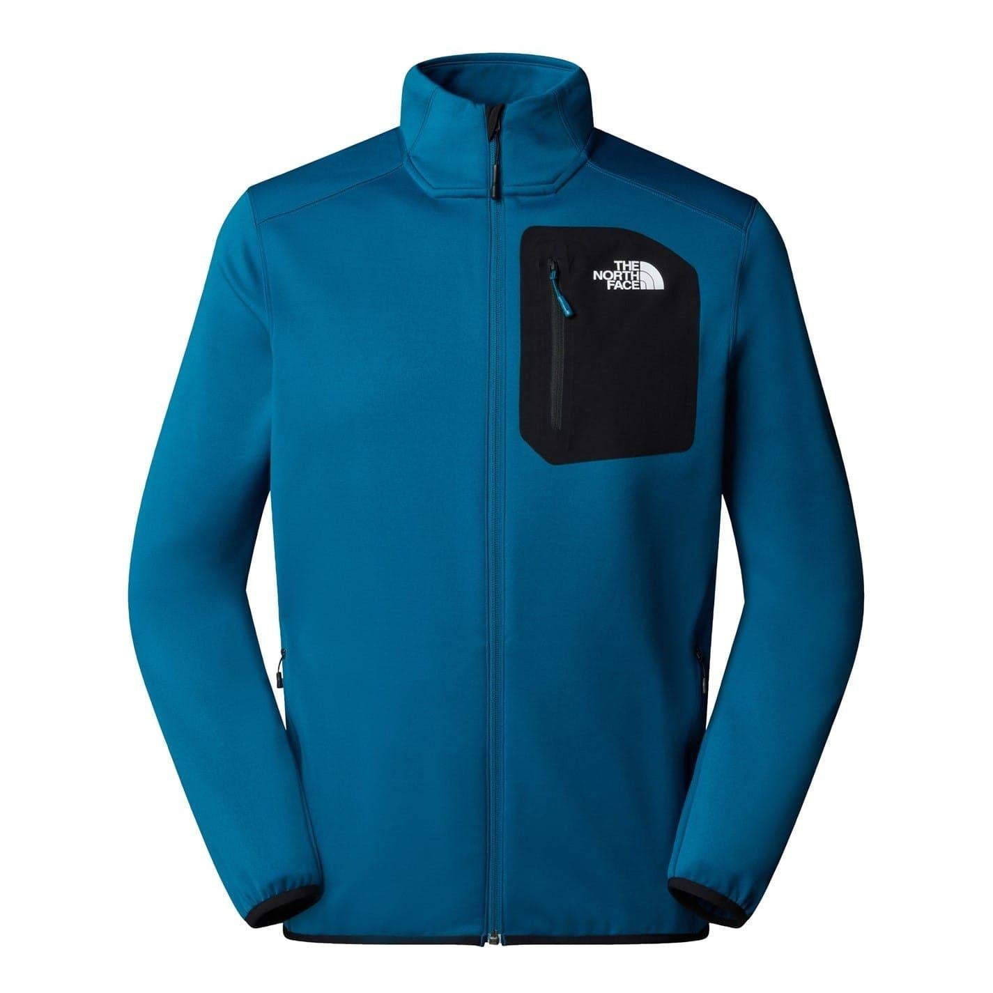 Mineral Blue - Front - The North Face Mens Crest Full Zip Fleece Jacket