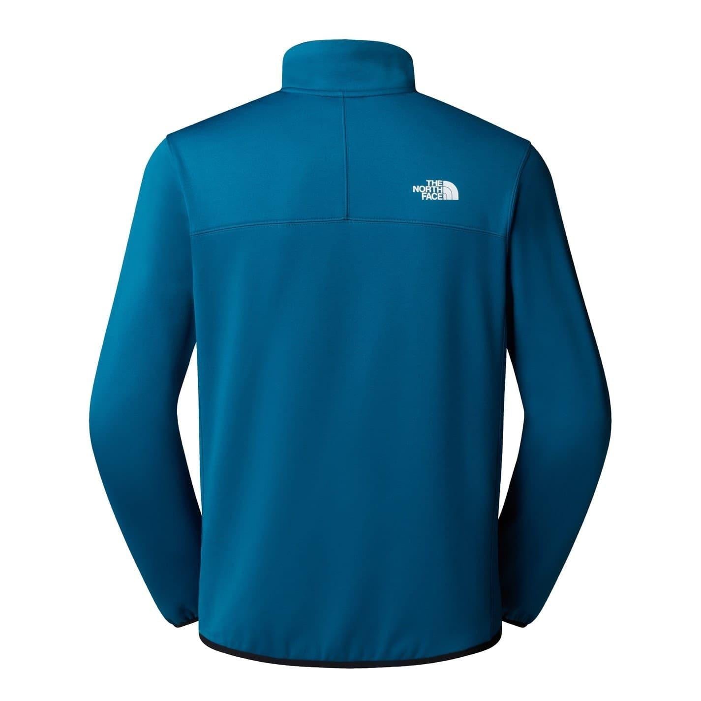 Mineral Blue - Back - The North Face Mens Crest Full Zip Fleece Jacket