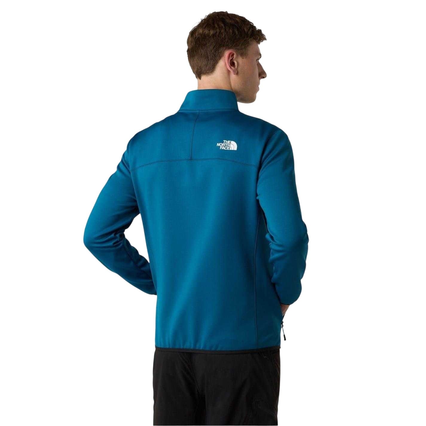 Mineral Blue - Lifestyle - The North Face Mens Crest Full Zip Fleece Jacket