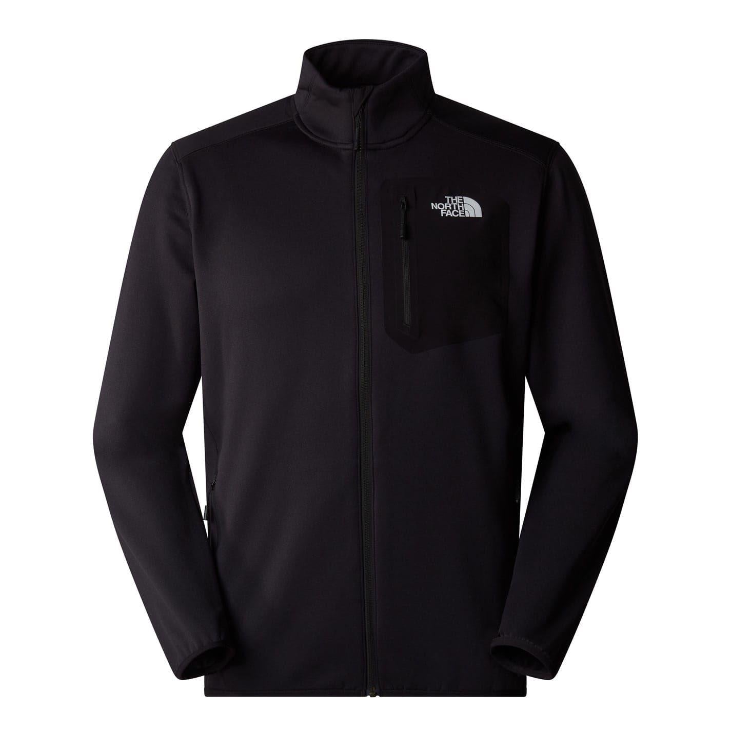 Black - Front - The North Face Mens Crest Full Zip Fleece Jacket