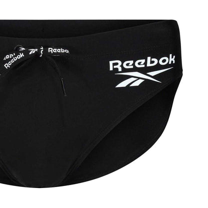 Black - Side - Reebok Mens Wells Swim Briefs
