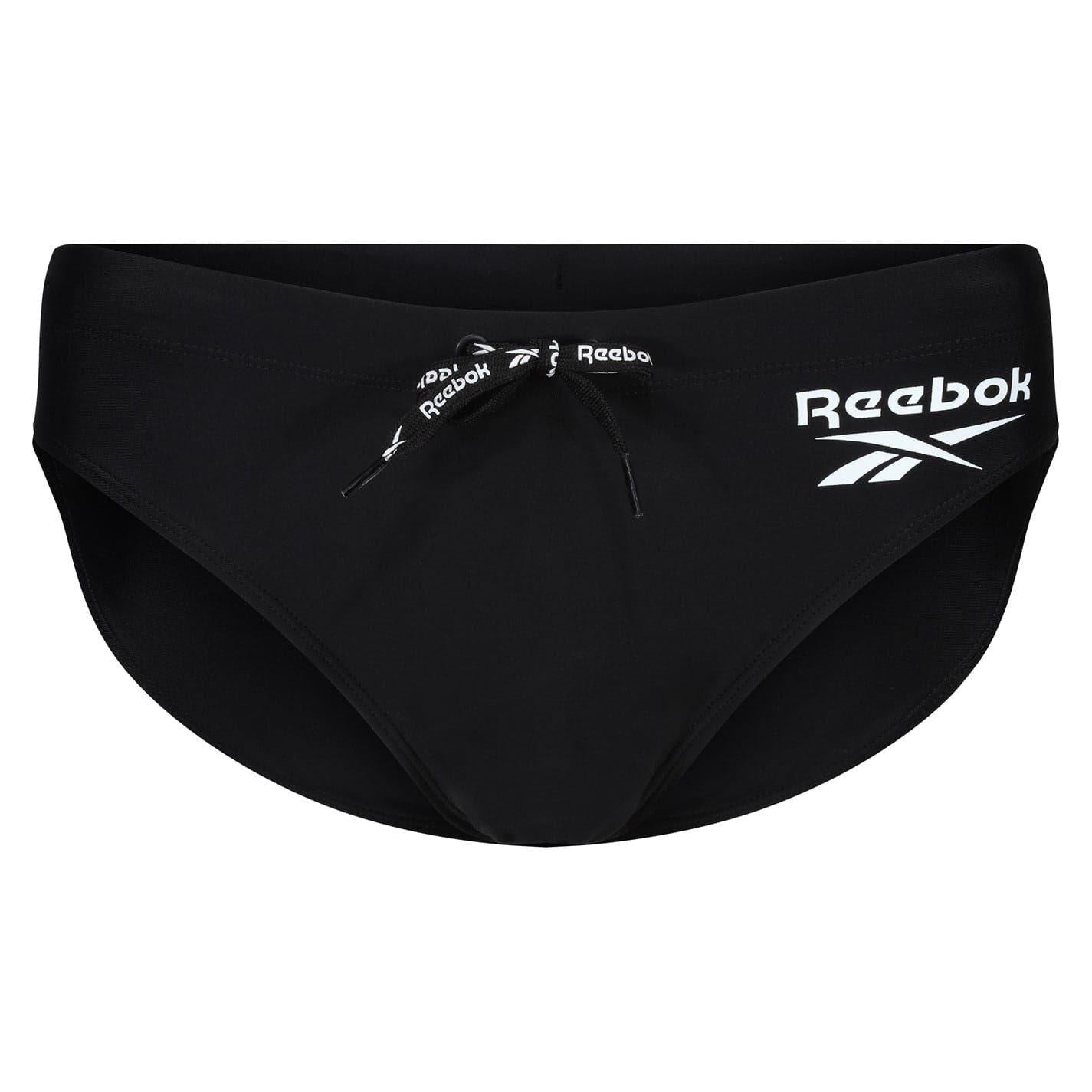 Black - Front - Reebok Mens Wells Swim Briefs