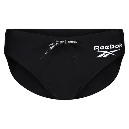 Black - Front - Reebok Mens Wells Swim Briefs