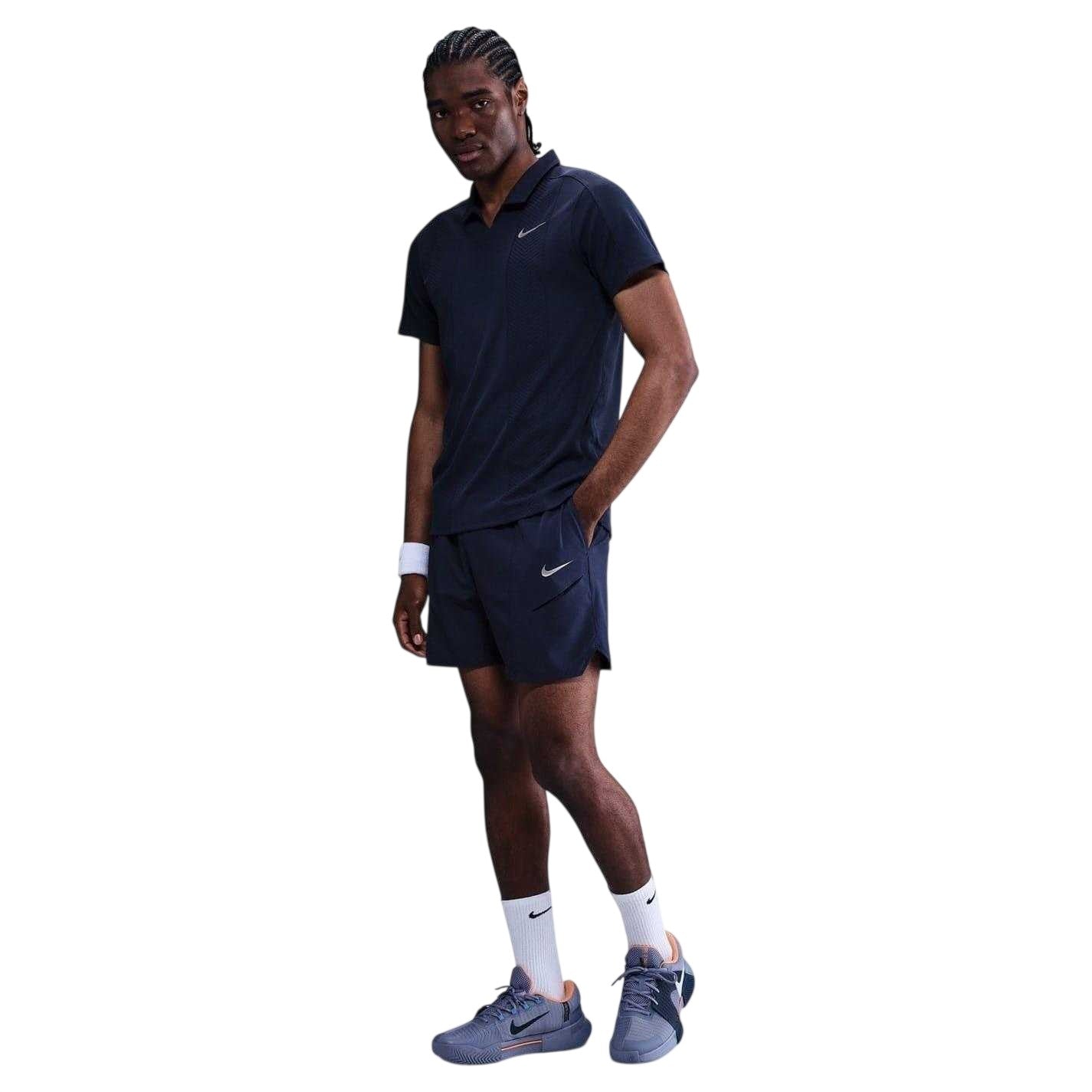 Midnight Navy - Side - Nike Mens New York Grand Slam Dri-FIT Shorts
