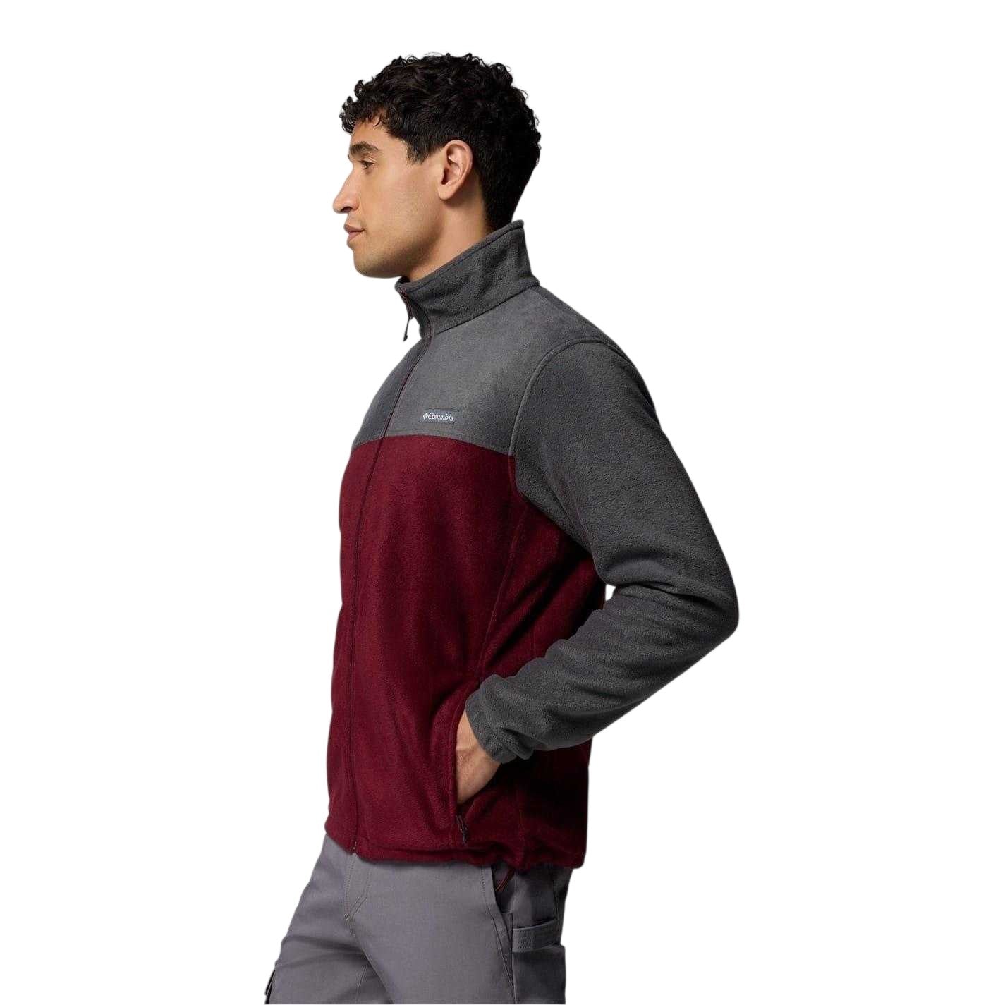 Red - Back - Columbia Mens Steens Walking Fleece Jacket