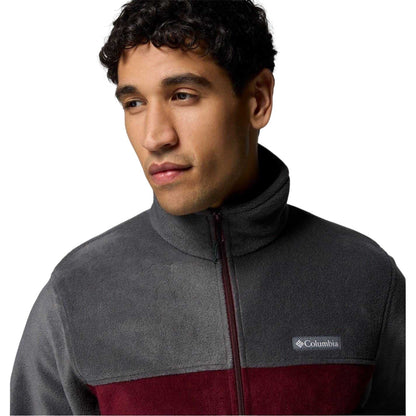 Red - Side - Columbia Mens Steens Walking Fleece Jacket