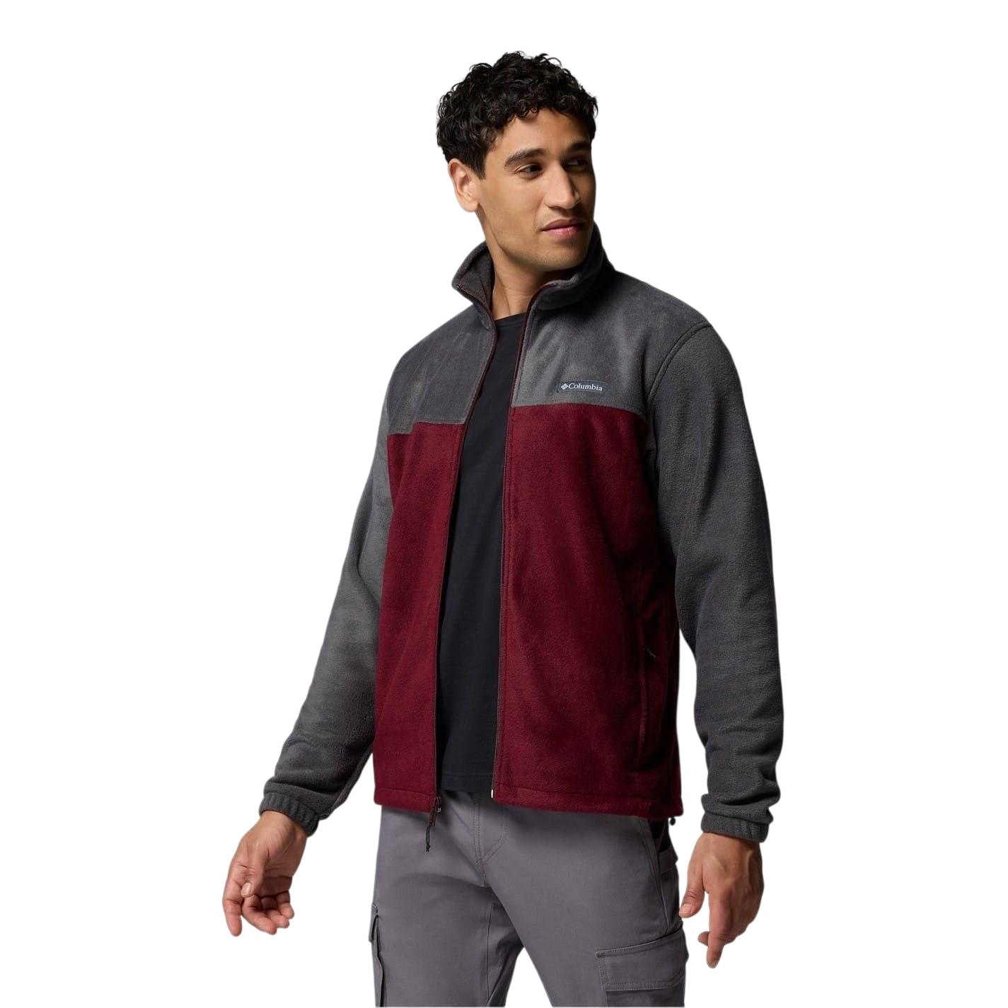 Red - Front - Columbia Mens Steens Walking Fleece Jacket