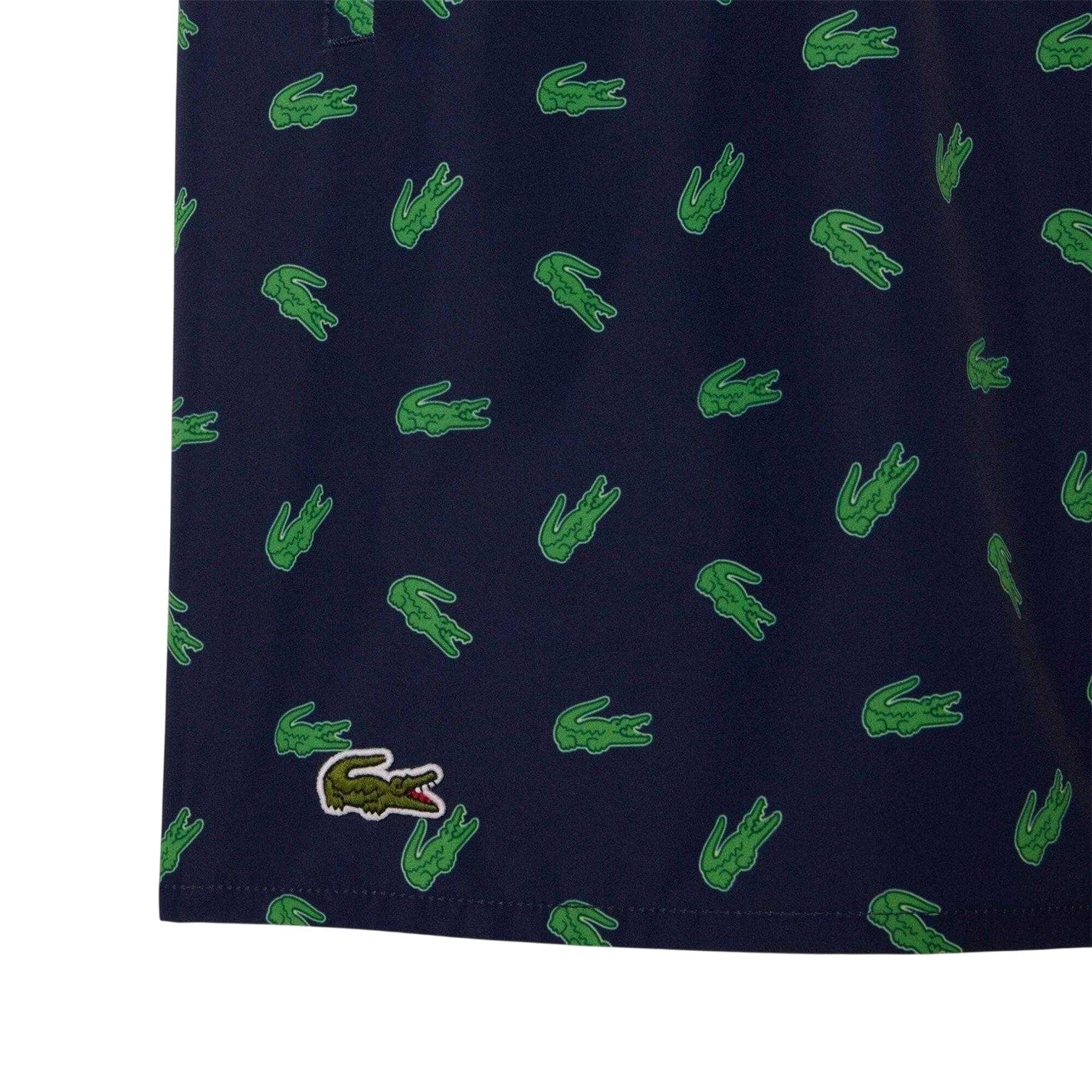 Navy - Back - Lacoste Mens Crocodile Print Swim Shorts