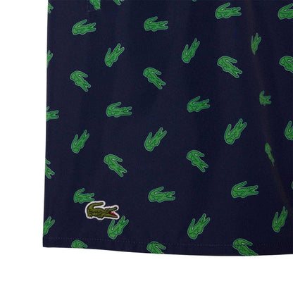 Navy - Back - Lacoste Mens Crocodile Print Swim Shorts