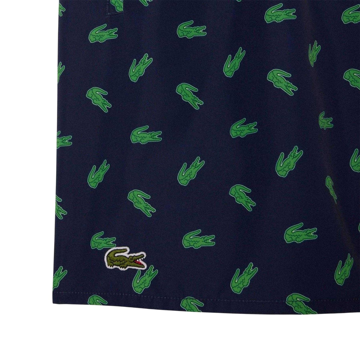 Navy - Back - Lacoste Mens Crocodile Print Swim Shorts