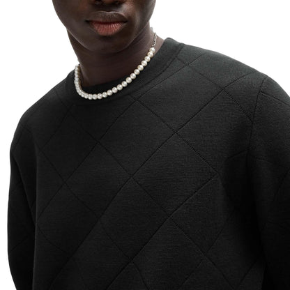 Black - Lifestyle - Hugo Mens Symond Square Knitted Sweatshirt