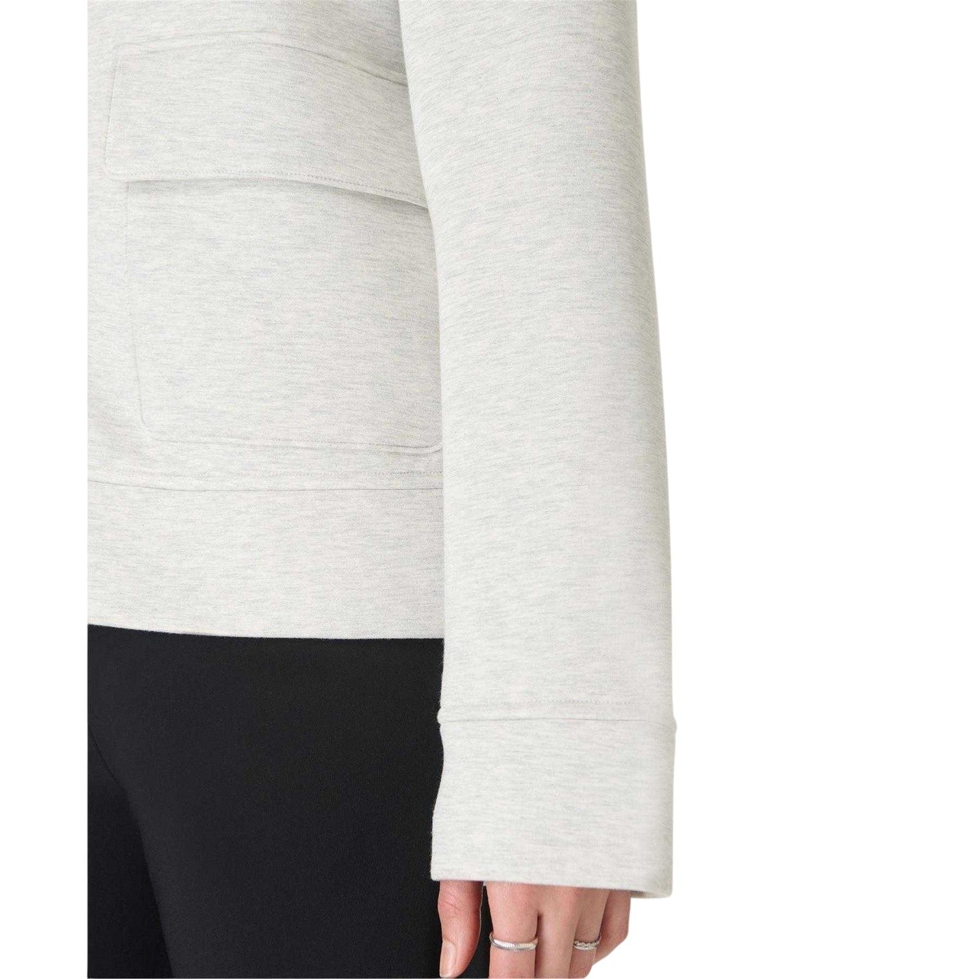 Ice Grey Marl - Lifestyle - Sweaty Betty Womens-Ladies Full Zip Relaxed Fit Fleece Jacket