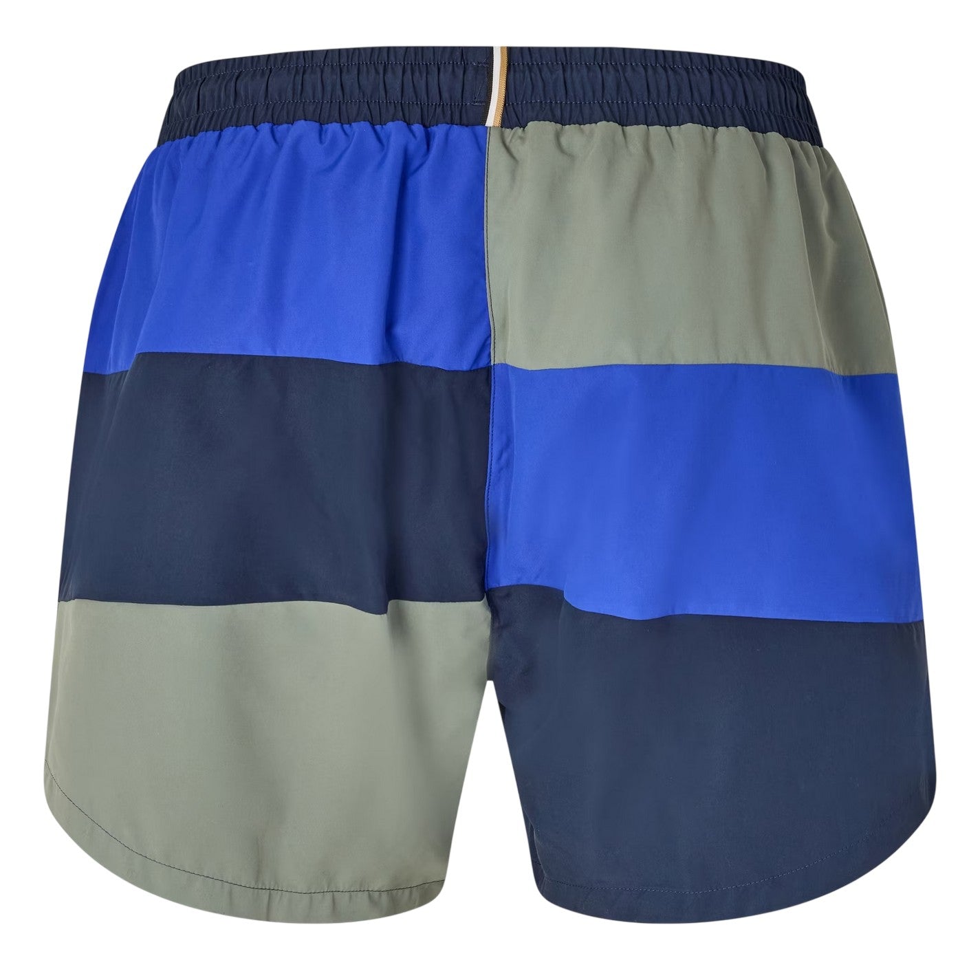 Dark Blue - Back - Boss Mens Colour Block Swimming Trunks