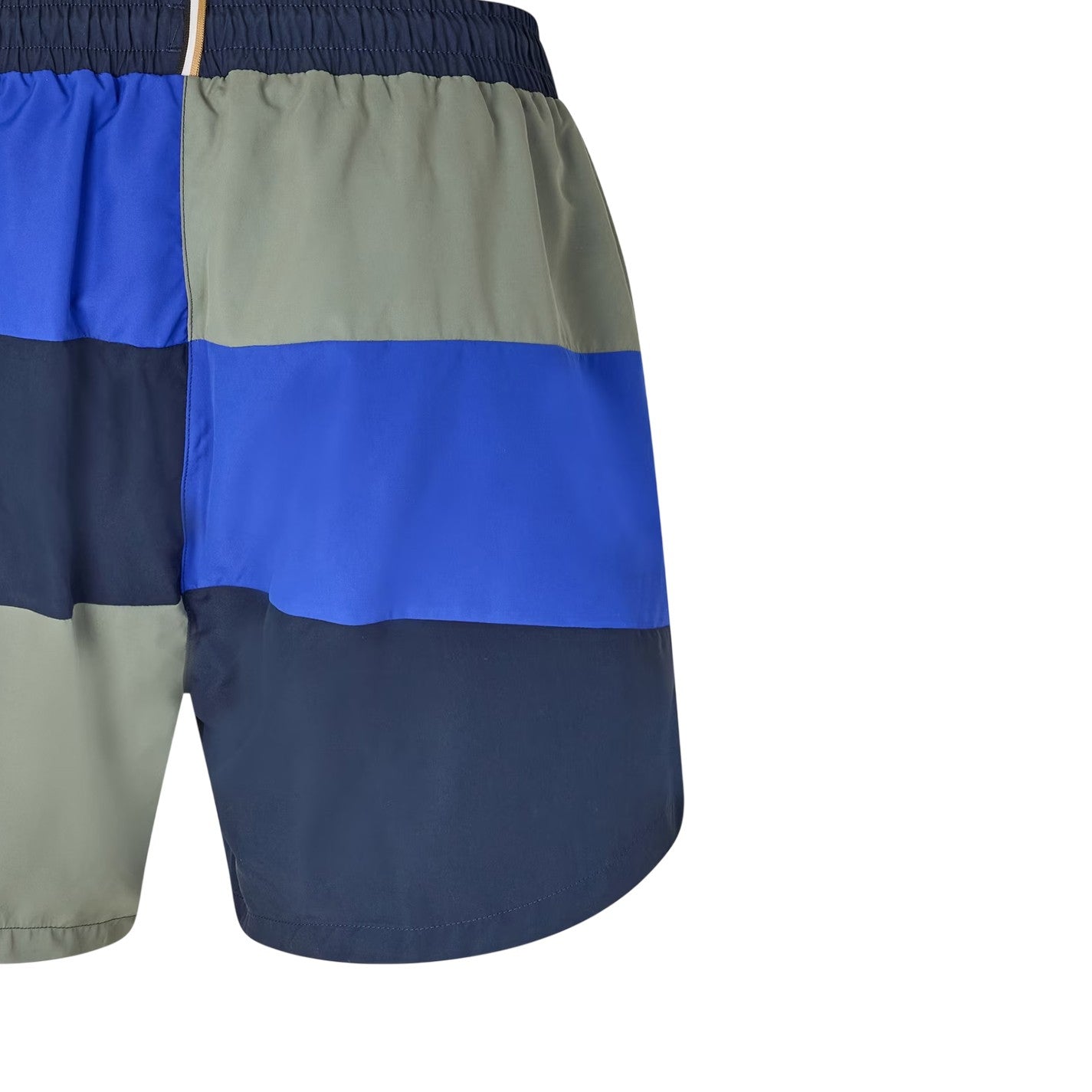 Dark Blue - Side - Boss Mens Colour Block Swimming Trunks