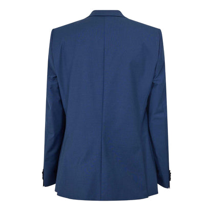 Blue - Back - Boss Mens H Jasper Single-Breasted Suit Jacket